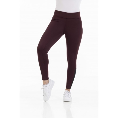 Legginsy jeździeckie z pełnym lejem silikonowym Brigitte - bordowe 2.jpg