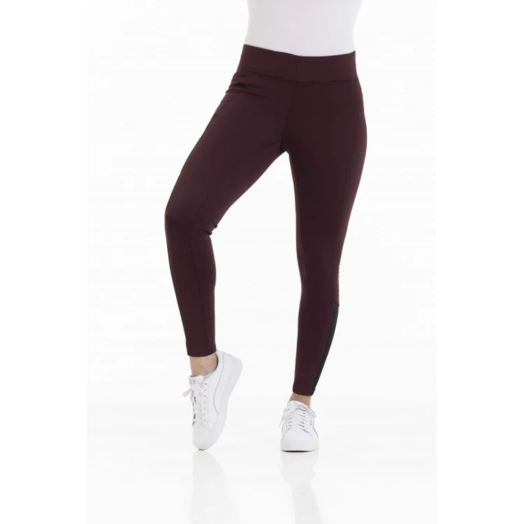 Legginsy jeździeckie z pełnym lejem silikonowym Brigitte - bordowe 2.jpg