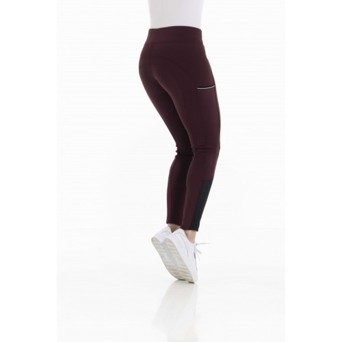 Legginsy jeździeckie z pełnym lejem silikonowym Brigitte - bordowe 1.jpg