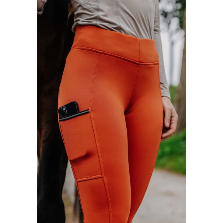 Legginsy jeździeckie z pełnym lejem silikonowym Brigitte - pomarańczowe 2.jpg