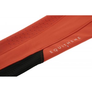 Legginsy jeździeckie z pełnym lejem silikonowym Brigitte - pomarańczowe