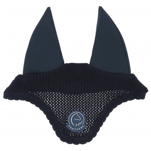 Nauszniki dla konia EquiTheme Je t'aime - granatowe