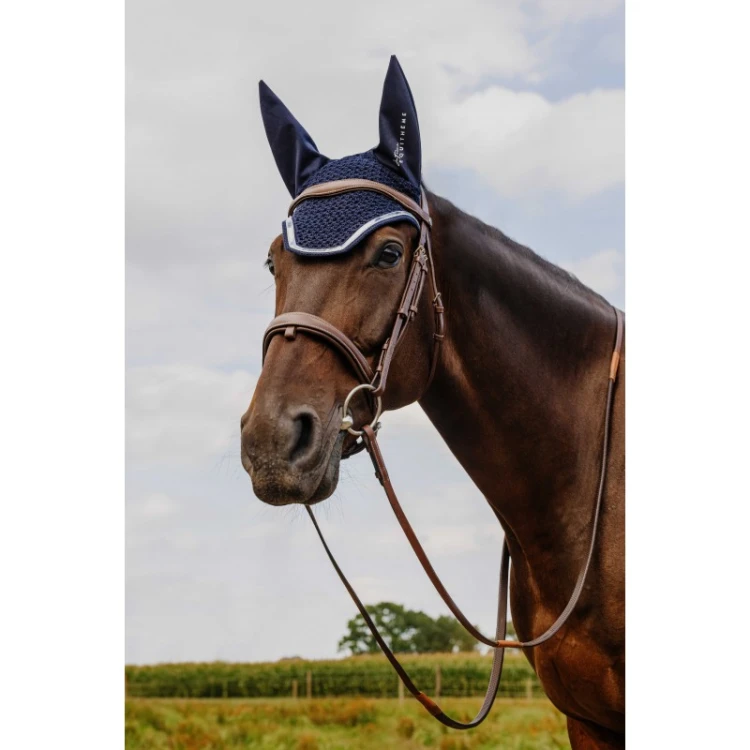 Nauszniki dla konia Equitheme Je t'aime - granatowe 3.jpg