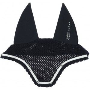 Nauszniki dla konia Equitheme Je t'aime - granatowe