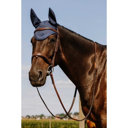 Nauszniki dla konia EquiTheme Origine - granatowe sklep zdrowy koń.jpg