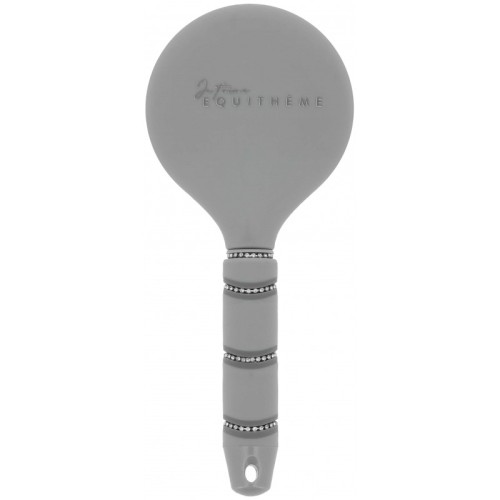 Szczotka do grzywy dla konia Je t'aime EquiTheme Strass - szara