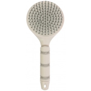 Szczotka do grzywy dla konia Je t'aime EquiTheme Strass - beżowa