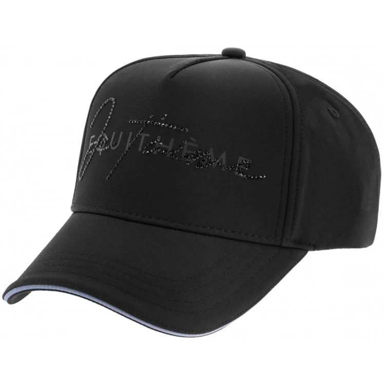 Czapka z daszkiem jeździecka EquiTheme Je t'aime - czarna.jpg