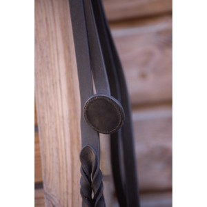 Uwiąz skórzany z uwiązem 2,25m - czarny