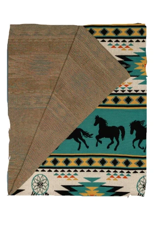 Koc westernowy bawełniany MYRA Dreamcatcher 127 × 152cm.webp