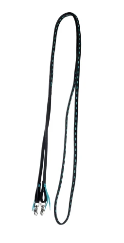 Wodze westernowe skórzane MYRA Hold On Reins turquoise