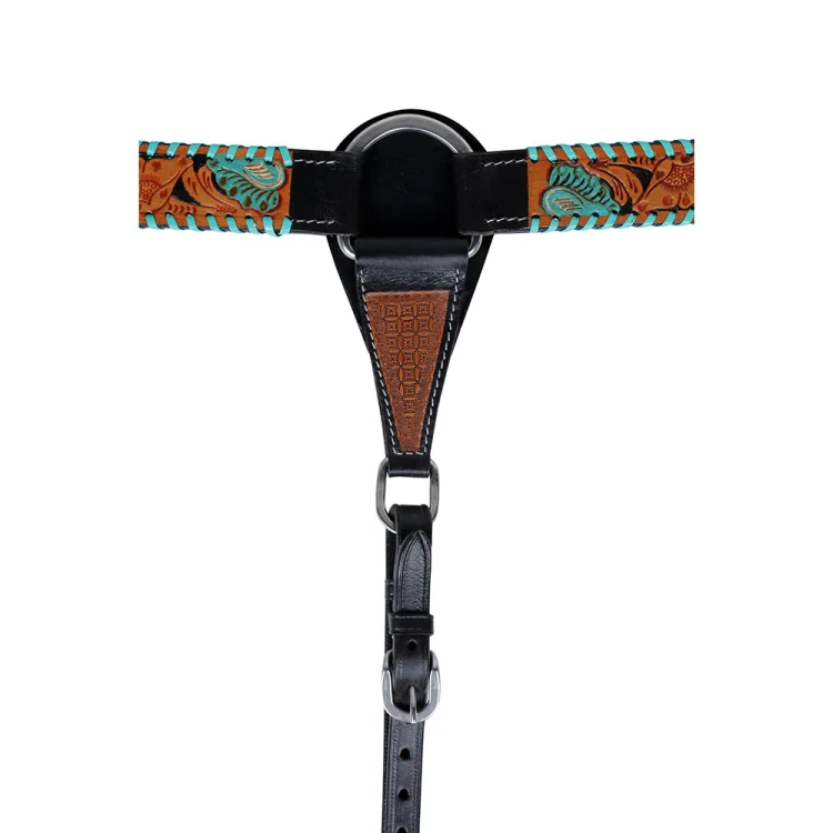 Napierśnik westernowy skózany MYRA Turquoise 3.webp