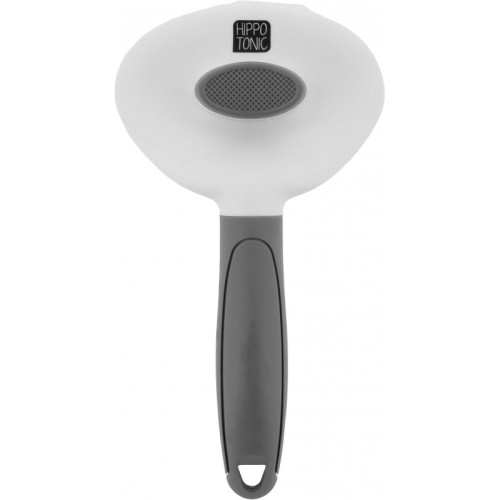 Szczotka do usuwania martwej sierści HippoTonic Groomer - szara 2.jpg