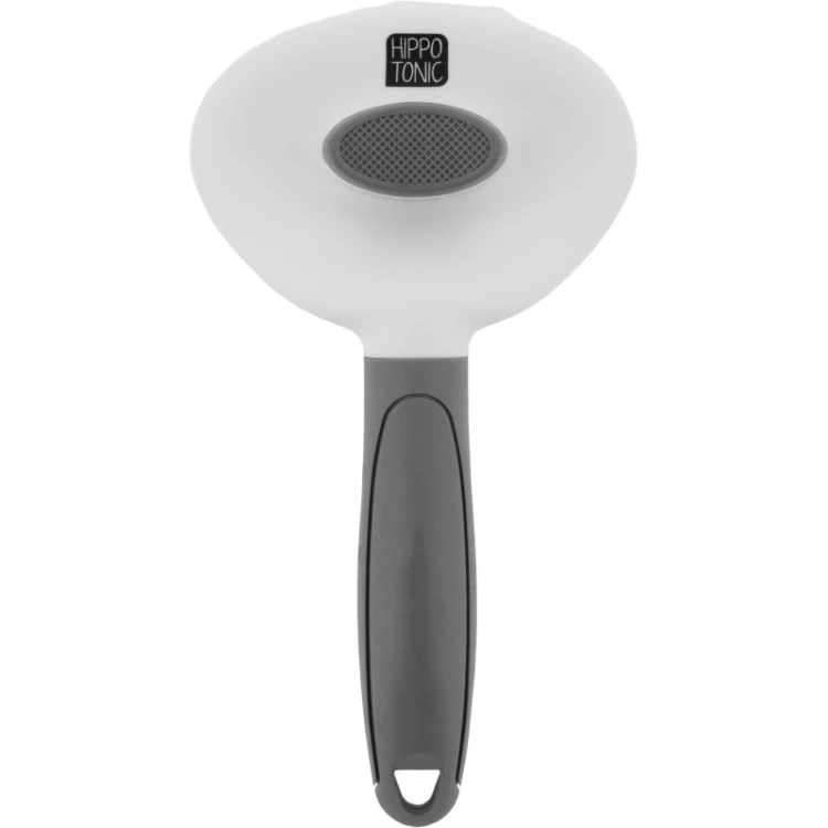 Szczotka do usuwania martwej sierści HippoTonic Groomer - szara 2.jpg