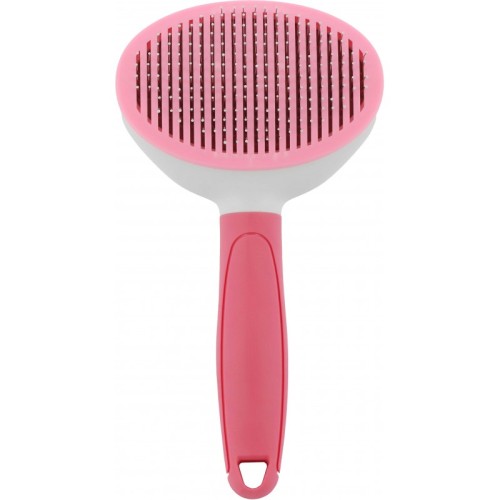 Szczotka do usuwania martwej sierści HippoTonic Groomer - różowa 2.jpg