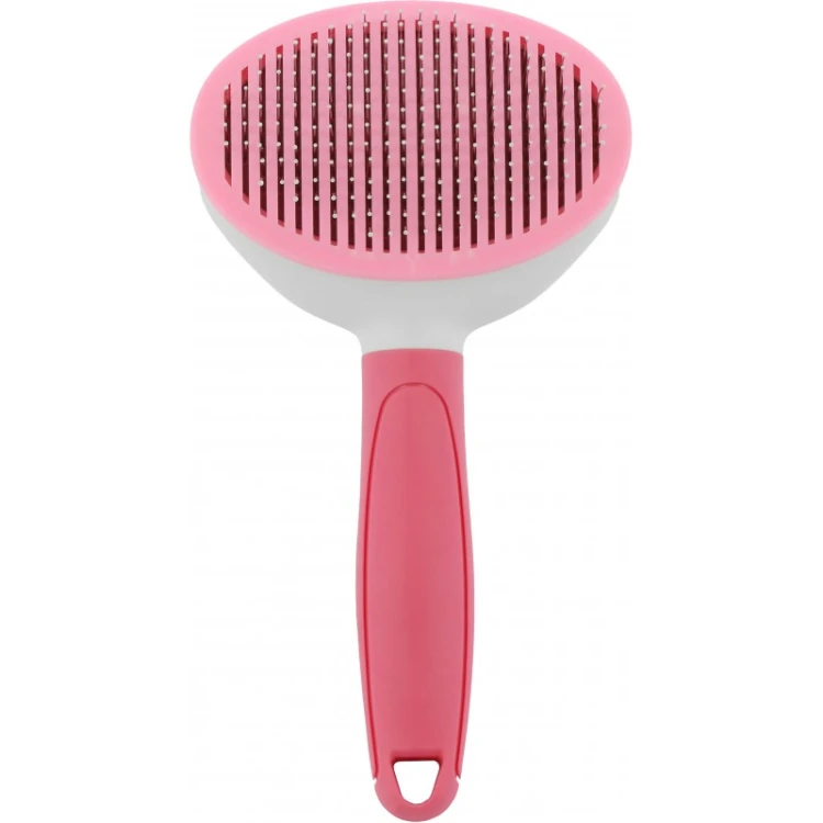 Szczotka do usuwania martwej sierści HippoTonic Groomer - różowa 2.jpg