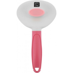 Szczotka do usuwania martwej sierści HippoTonic Groomer - różowa