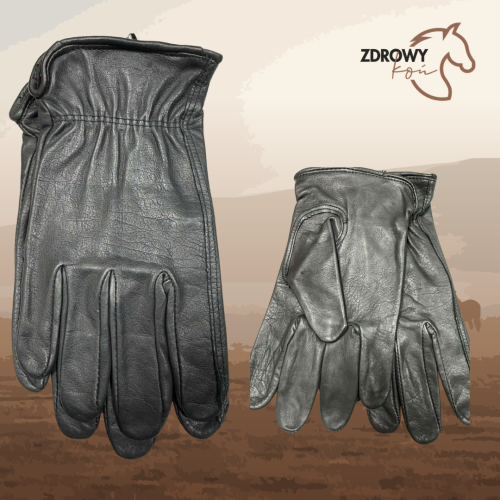 Rękawiczki jeździeckie skórzane -  rozm. M - WYSYŁKA 48 H 