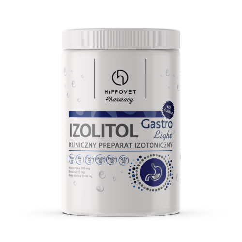 HIPPOVET PHARMACY Izolitol Gastro Light 1kg elektrolity dla koni wrzodowych - WYSYŁKA 48H