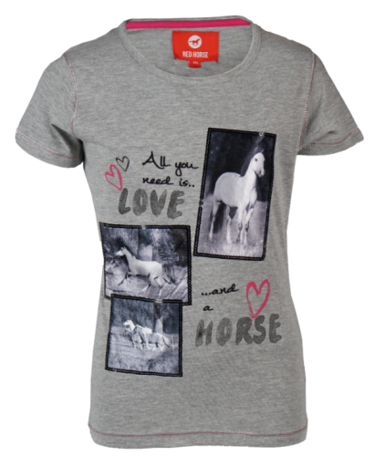 Koszulka jeździecka, dziecięca RED HORSE  - rozm. 128  - WYSYŁKA 48 H      