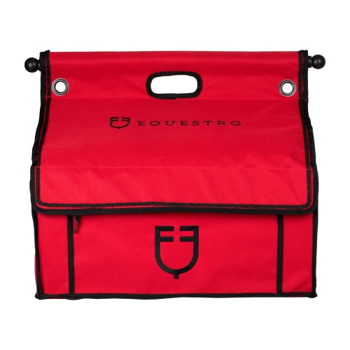 Torba jeździecka na akcesoria do czyszczenia Equestro - czerwona