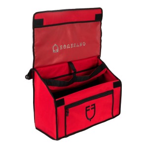 Torba jeździecka na akcesoria do czyszczenia Equestro - czerwona