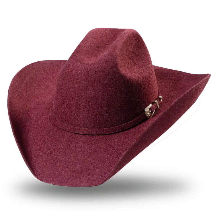 Kapelusz kowbojski westernowy WYOMING BURGUNDY.webp