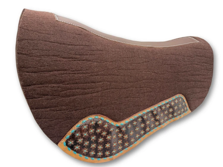 Pad westernowy Round Skirt z filcu wełnianego 76x89 cm zdrowy koń.jpg