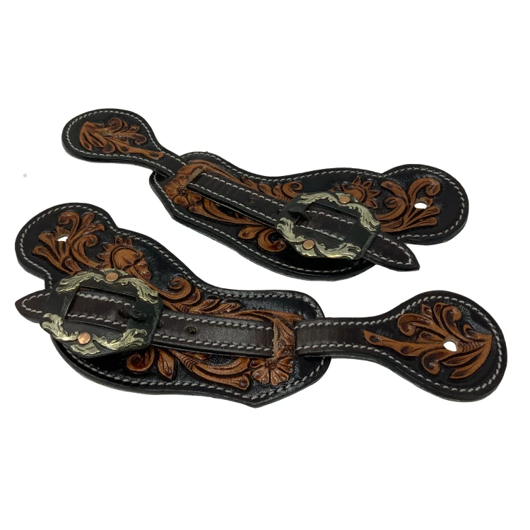 Męskie paski do ostróg westernowych Showman® Lonestar Floral Men’s Spur Strap zdrowy koń.jpg