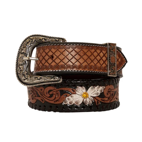 Pasek do spodni damaski westernowy Myra Hand-Tooled sklep zdrowy koń.webp