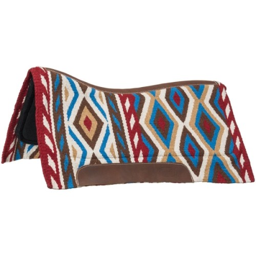 Pad westernowy show Tough 1 Loretta Woven Wool 34″ × 36″ red.jpg