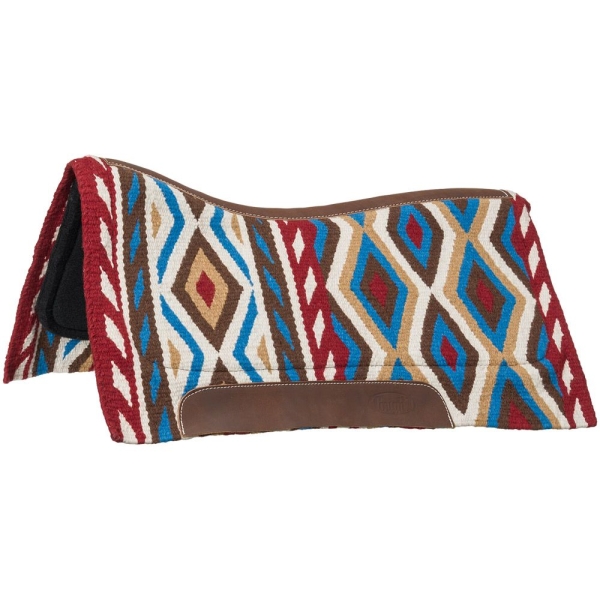 Pad westernowy show Tough 1 Loretta Woven Wool 34″ × 36″ red.jpg