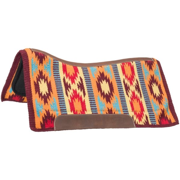 Pad westernowy show Tough 1 Loretta Woven Wool 34″ × 36″ orange.jpg
