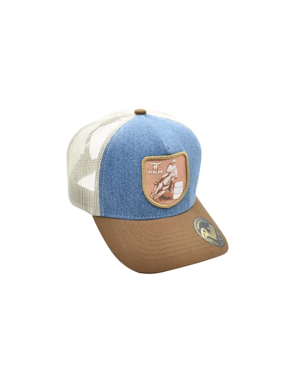 Czapka westernowa Piales Rodeo Barriles Denim – barrel racing.jpg