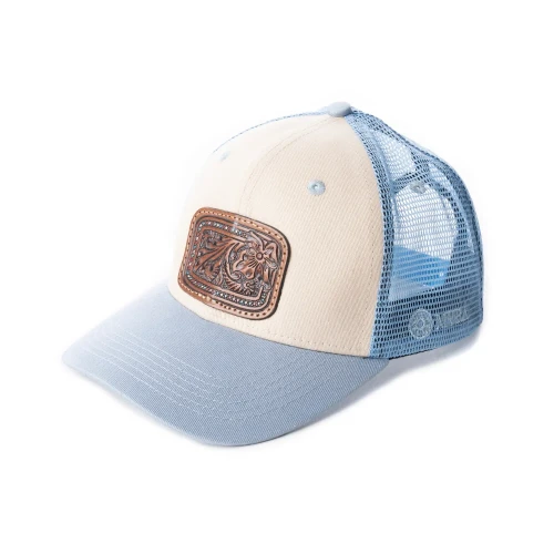 Czapka westernowa Myra Jenson Hill Blue & Beige 1.webp