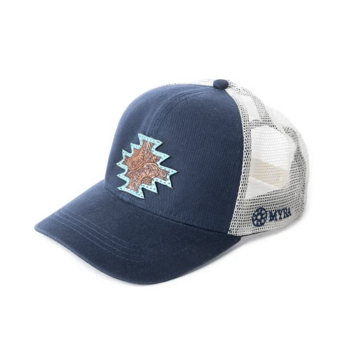 Czapka westernowa Myra Jenson Hill Navy & Off White sklep zdrowy koń.webp