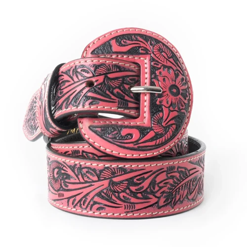 Skórzany pasek westernowy Myra Talon High Desert Red 4.webp
