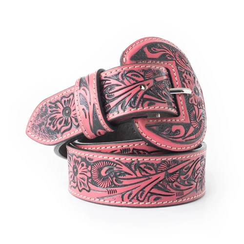 Skórzany pasek westernowy Myra Talon High Desert Red 3.webp