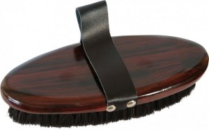 Szczotka drewniana naturalna końska 21cm