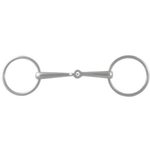 Wędzidło York pełne cienkie pojedynczo łamane 14 mm