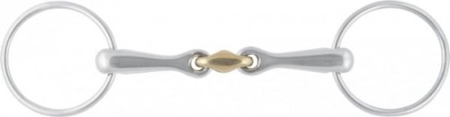 Wędzidło zwykłe podwójnie łamane z miedzianym łącznikiem