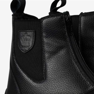 Sztyblety jodhpur damskie zimowe, ze skóry PU Horze "Idaho"